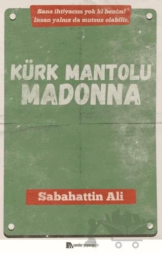 Kürk Mantolu Madonna – Sabahattin Ali – Sander Yayınları kitap kapağı
