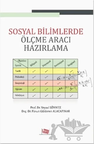 Sosyal Bilimlerde Ölçme Aracı Hazırlama – Füsun Gülderen Alacapınar, Veysel Sönmez – Anı Yayıncılık kitap kapağı