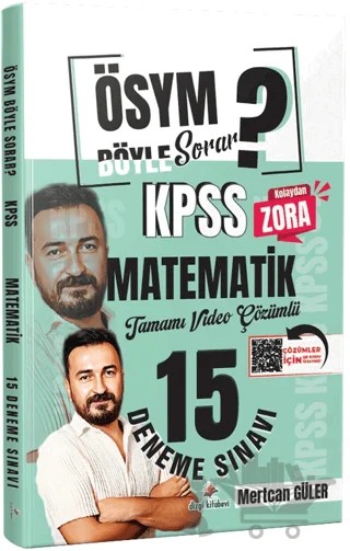 ÖSYM Böyle Sorar 2026 KPSS Matematik Tamamı Video Çözümlü 15 Deneme Sınavı – Mertcan Güler – Dizgi Kitap kitap kapağı