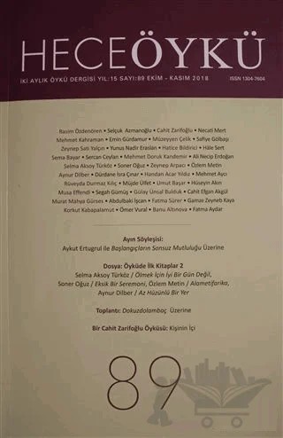 Hece Öykü Dergisi Sayı: 89 (Ekim-Kasım 2018) – Hece Dergisi kitap kapağı