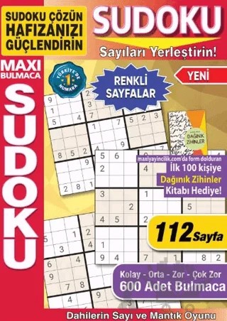 Maxi Sudoku Bulmaca 24 – Bertan Kodamanoğlu – Maxi Yayıncılık kitap kapağı