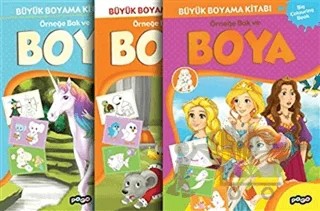 Büyük Boyama Seti (3 Kitap Takım) – Kolektif – Pogo Çocuk kitap kapağı