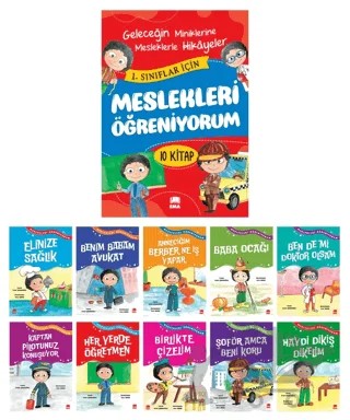Meslekleri Öğreniyorum Resimli Hikaye (10 Kitap Set) – Kolektif – Ema Çocuk kitap kapağı
