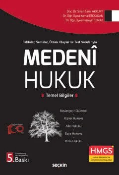 Tablolar, Şemalar, Örnek Olaylar ve Test SorularıylaMedeni Hukuk Temel Bilgiler – Sinan Sami Akkurt, Kemal Erdoğan, Hüseyin Tokat – Seçkin Yayıncılık kitap kapağı