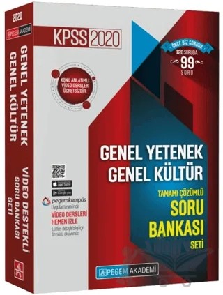2020 KPSS Genel Yetenek Genel Kültür Tamamı Çözümlü Soru Bankası Seti (5 Kitap Takım) – Kolektif – Pegem Akademi Yayıncılık kitap kapağı