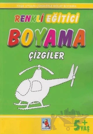 Renkli Eğitici Boyama Çizgiler 5+ Yaş – Kolektif – Nurdan Yayınları kitap kapağı