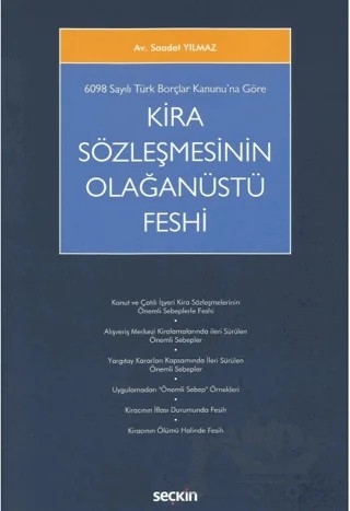Kira Sözleşmesinin Olağanüstü Feshi – Saadet Yılmaz – Seçkin Yayıncılık kitap kapağı