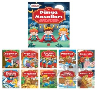 Dünya Masalları Seti - 10 Kitap Takım Küçük Boy – Kolektif – Ema Çocuk kitap kapağı