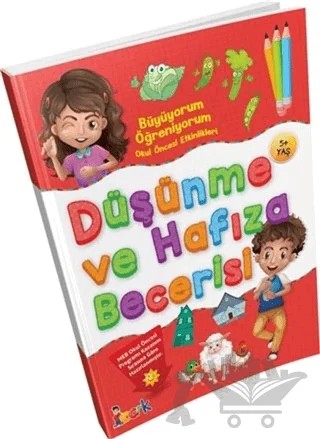 Büyüyorum Öğreniyorum Okul Öncesi Etkinlikleri Düşünme ve Hafıza Becerisi – Kolektif – Bıcırık Yayınları kitap kapağı