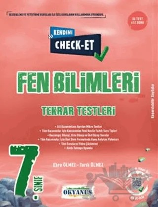 7. Sınıf Kendini Check - Et Fen Bilimleri Tekrar Testleri – Ebru Ölmez, Tarık Ölmez – Okyanus Yayınları kitap kapağı