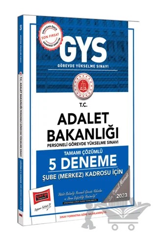 Yargı Yayınları 2023 Adalet Bakanlığı Şube Müdürü Kadrosu İçin 5 Deneme – Kolektif – Yargı Yayınevi kitap kapağı