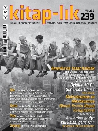 Kitap-lık 239/ Temmuz-Eylül 2025 – Yapı Kredi Yayınları kitap kapağı