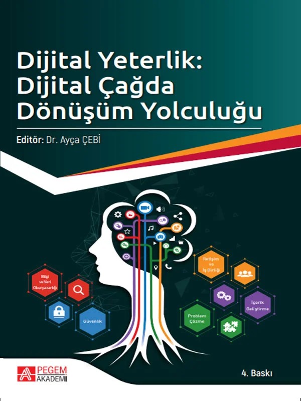 Dijital Yeterlik: Dijital Çağda Dönüşüm Yolculuğu – Ayça Çebi, Alper Aslan, Canan Çolak, Dilara Arzugül Aksoy, Engin Kurşun – Pegem Akademi Yayıncılık kitap kapağı