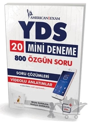 2018 YDS 20 Mini Deneme 800 Özgün Soru – Hüseyin Sarıkaya, Müjde Sarıkaya – Pelikan Tıp Teknik Yayıncılık kitap kapağı