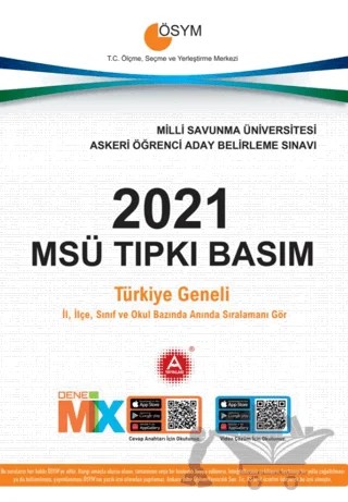 2021 MSÜ Tıpkı Basım Deneme Sınavı – Kolektif – A Yayınları kitap kapağı