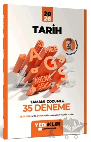 2026 MEB-AGS Ahenk Tarih Tamamı Çözümlü 35 Deneme – Ahmet Uğur Karakuza – Yediiklim Yayınları kitap kapağı