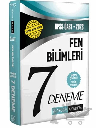 2023 KPSS ÖABT Fen Bilimleri Öğretmenliği 7 Deneme – Kolektif – Pegem Akademi Yayıncılık kitap kapağı
