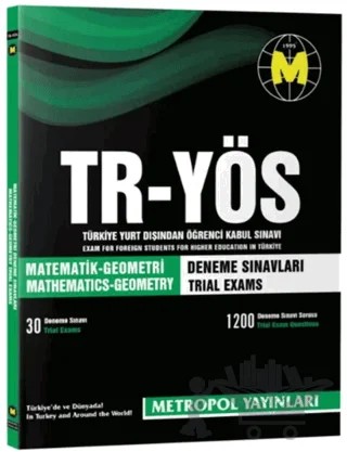 TR YÖS Matematik Geometri Deneme Sınavları – Kolektif – Metropol Yayınları kitap kapağı