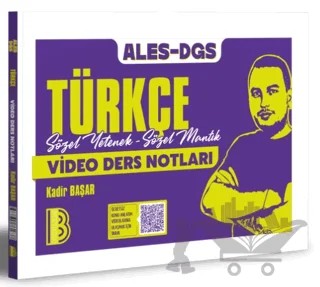 2026 ALES - DGS Türkçe Sözel Yetenek - Sözel Mantık Video Ders Notları – Kadir Başar – Benim Hocam Yayınları kitap kapağı