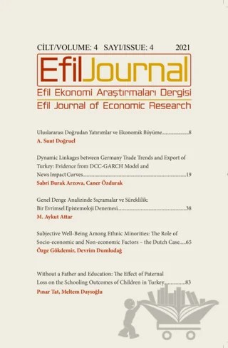 Efil Ekonomi Araştırmaları Dergisi Cilt: 4 Sayı: 4 - 2021 – Efil Journal Dergisi kitap kapağı