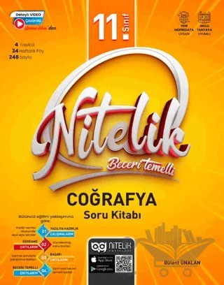 11. Sınıf Beceri Temelli Coğrafya Soru Kitabı – Bülent Ünalan – Nitelik Yayınları kitap kapağı