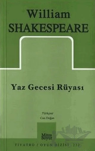Yaz Gecesi Rüyası – William Shakespeare – Mitos Boyut Yayınları kitap kapağı