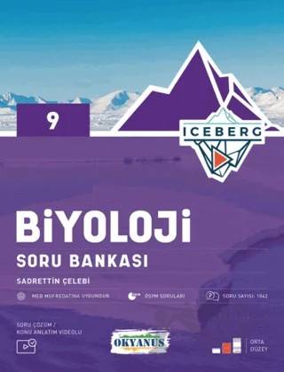 9. Sınıf Iceberg Biyoloji Soru Bankası – Sadrettin Çelebi – Okyanus Yayınları kitap kapağı