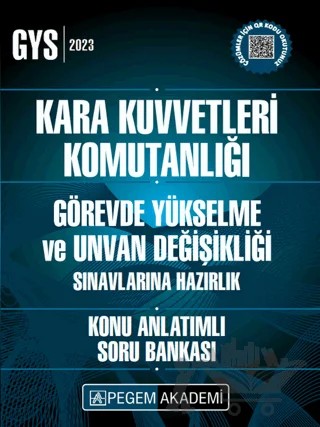 2023 Kara Kuvvetleri Komutanlığı Görevde Yükselme ve Unvan Değişikliği Konu Anlatımlı Soru Bankası – Kolektif – Pegem Akademi Yayıncılık kitap kapağı
