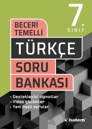 7. Sınıf Türkçe Beceri Temelli Soru Bankası – Kolektif – Tudem Yayınları - Bayilik kitap kapağı