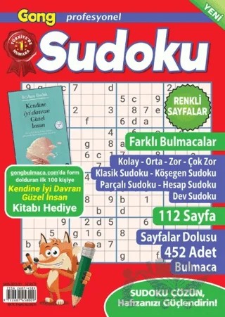 Gong Profesyonel Sudoku 13 – Bertan Kodamanoğlu – Maxi Yayıncılık kitap kapağı