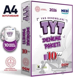 2026 ÖSYM YKS-TYT MEBİ OGM Deneme Paketi Güncel 10lu Fasikül SET (Online Seri Deneme Paketi) – Kolektif – Karakutu Yayın kitap kapağı