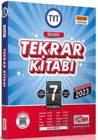 TYT Başarı Tekrar Kitabı Tek Kitap – Kolektif – Nego Yayınları kitap kapağı