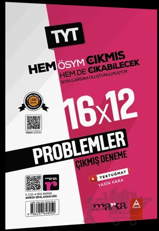 2025 TYT Problemler ÖSYM Çıkmış ve Çıkabilecek Sorulardan Oluşturulmuş 16 Deneme Sınavı Tamamı Video Çözümlü – Kolektif – Marka Yayınları kitap kapağı