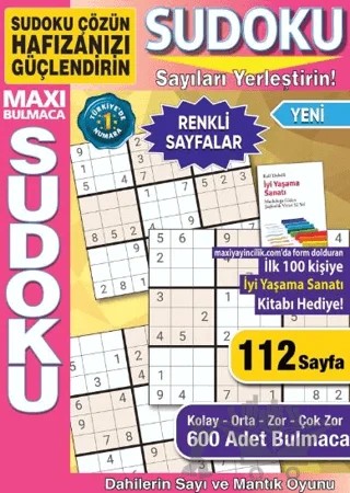 Maxi Sudoku Bulmaca 21 – Bertan Kodamanoğlu – Maxi Yayıncılık kitap kapağı