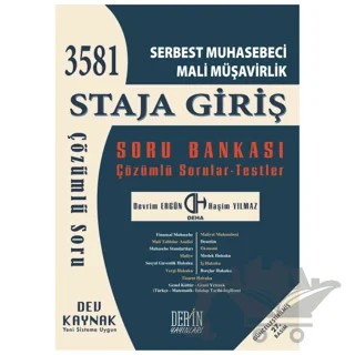 SMMM Staja Giriş Soru Bankası Çözümlü Sorular - Testler – Devrim Ergün, Haşim Yılmaz – Derin Yayınları kitap kapağı