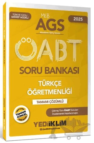 2025 MEB-AGS ÖABT Türkçe Öğretmenliği Tamamı Çözümlü Soru Bankası – Kollektif – Yediiklim Yayınları kitap kapağı