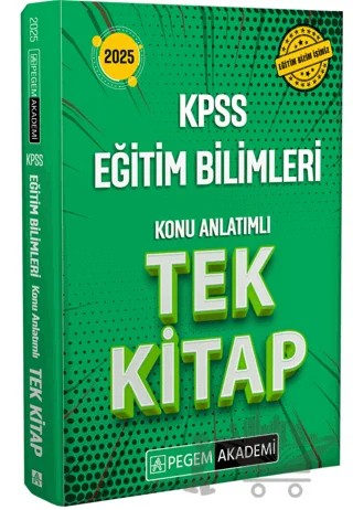 2025 KPSS Eğitim Bilimleri Konu Anlatımlı Tek Kitap – Kolektif – Pegem Akademi Yayıncılık kitap kapağı