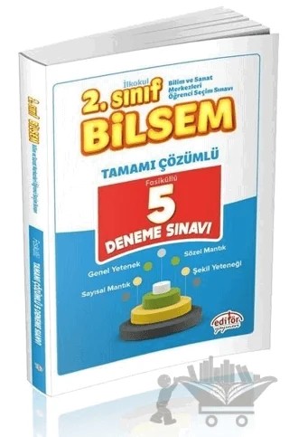 2. Sınıf BİLSEM Tamamı Çözümlü 5 Deneme – Kolektif – Editör Yayınevi kitap kapağı