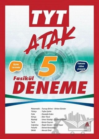 TYT Atak 5’li Fasikül Tamamı Çözümlü Deneme – Kolektif – Delta Kültür Yayınevi kitap kapağı
