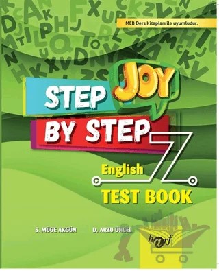 7. Sınıf English Step by Step Test Book – D. Arzu Öncel, S. Müge Akgün – Harf Eğitim Yayıncılık kitap kapağı