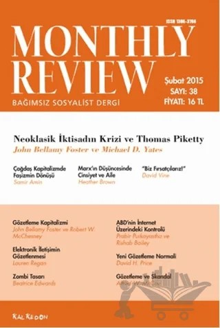 Monthly Review Bağımsız Sosyalist Dergi Sayı: 38 / Şubat 2015 – Monthly Review Dergisi kitap kapağı