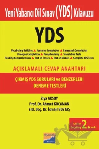 Çıkmış YDS Soruları ve Deneme Testleri – Ahmet Kocaman, İsmail Boztaş, Ziya Aksoy – Siyasal Kitabevi - Eğitim kitap kapağı