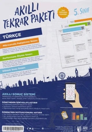 5. Sınıf Türkçe Akıllı Tekrar Paketi – Kolektif – Teas Press kitap kapağı
