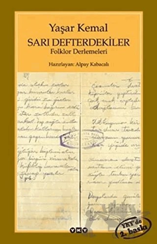 Sarı Defterdekiler – Yaşar Kemal – Yapı Kredi Yayınları kitap kapağı