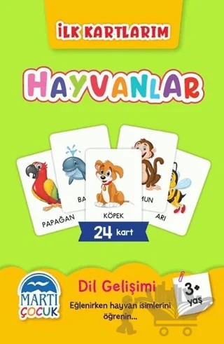 Hayvanlar - İlk Kartlarım – Kolektif – Martı Çocuk Yayınları kitap kapağı