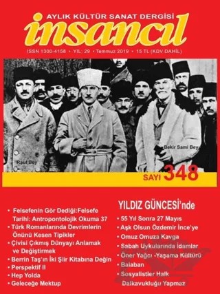 İnsancıl Aylık Kültür Sanat Dergisi Sayı: 348 Temmuz 2019 – İnsancıl Dergisi Yayınları kitap kapağı