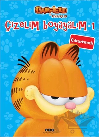 Çizelim Boyayalım 1 - Garfield ile Arkadaşları (Çıkartmalı) – Kolektif – Yapı Kredi Yayınları kitap kapağı