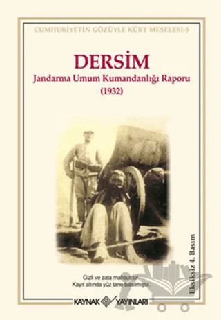 Dersim – Jandarma Genel Komutanlığı – Kaynak Yayınları kitap kapağı