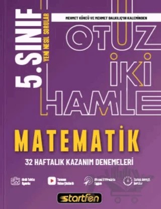 5. Sınıf - Matematik 32 Hamle Kazanım Denemeleri – Kolektif – Startfen Yayınları kitap kapağı