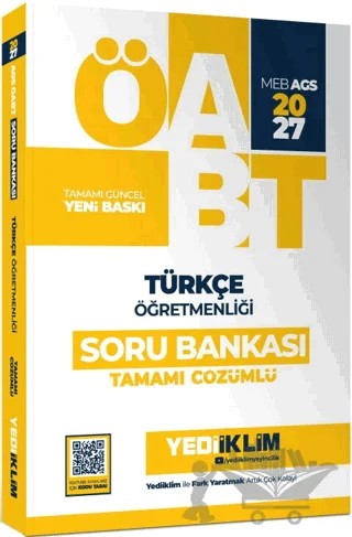 2027 MEB AGS ÖABT Türkçe Öğretmenliği Tamamı Çözümlü Soru Bankası – Kolektif – Yediiklim Yayınları kitap kapağı